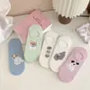 Meias Femininas Meias Curtas Verão Finas Boca Rasa Meias Invisíveis Algodão Lateral Baixa Fofas Meias de Barco Japonesas Femininas Verão Animais Fofos