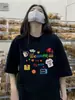 Camiseta Estampada de Algodón Puro para Hombre y Mujer, Nuevo Estilo Verano 2026, Talla Grande, Adelgazante, Versátil, Estilo Coreano, Manga Corta, Casual
