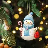Natal Transfronteiriço Novos Produtos Mais Vendidos Acrílico Plano Boneco de Neve de Natal Atmosfera Festiva Decoração de Árvore de Natal Pingente