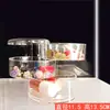 Caja de Almacenamiento Cosmético, Joyero, Organizador Giratorio de Joyería para Dormitorio, Gomas para el Cabello, Pendientes, Borla para Maquillaje, Estante de Almacenamiento para Labiales, A Prueba de Polvo
