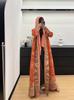 Gabardina Larga de Manga Larga con Bloques de Color y Plisado Miyake, Gabardina de Moda Estampada para Mujer, Comercio Exterior