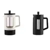 Cafetera de Prensa Francesa de Vidrio, Cafetera de Prensa Vertical de Vidrio de Alto Borosilicato, Cafetera Casera, Espumador de Leche, Cafetera para Té de Burbujas, Cafetera para Café Preparado a Mano