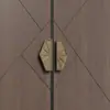 Manija de Placa Cuadrada de Aluminio, Manija de Puerta de Gabinete de Madera Maciza de Doble Apertura Estilo Chino Cobre Antiguo, Manija de Puerta Deslizante de Habitación Privada de Hotel de Alta Gama