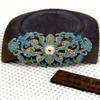 60619-1 Cobre Estilo Antiguo Joyería DIY Cobre Goteo de Aceite Hecho a Mano Pasador Corona de Cabello Material Accesorios Hoja de Loto Flor de Loto
