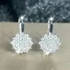 Pendientes de Flor de Moda Rusos de Alta Calidad para Mujer, Pendientes de Circonita de Temperamento Transfronterizos Europeos y Americanos, Verano de Gama Alta