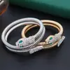 Nova Pulseira Cobra Estilo Europeu e Americano Pulseira Gargantilha Nicho High-end Retro Colar Liga de Luxo Leve Pulseira de Diamante