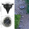 Nueva lámpara subterránea solar de 8 LED de acero inoxidable para exteriores, lámpara de césped para patio, luz nocturna para jardín de camino, luz de piso