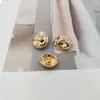 Botões Metálicos Irregulares Simples com Acabamento de Alto Padrão para Casacos, Ternos e Camisas de Luxo