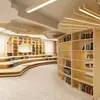 Estante Giratória Grande tipo Escada de Chão para Centro de Treinamento Estante Curva Infantil Estante Circular de Chão para Biblioteca