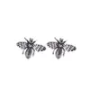 Pendientes de Abeja Vintage para Mujer Estilo Moderno Genial Hebilla de Oreja de Insecto de Plata Tailandesa Imitación Accesorios de Oreja Creativos de Moda de Alta Gama