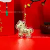 Pingente popular de pônei dourado, ouro puro 999, chaveiro "Fique Rico Logo", pingente de bolsa Shuibei, atacado para atrair clientes