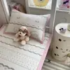2026 Nuevo Modelo de Polietileno Jacquard Lindo Alfombrilla Fresca de Frijol para Dormitorio de Estudiante Alfombrilla Plana para Cama