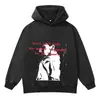 Moletom com capuz e ombros caídos, corte solto, para outono e inverno, com estampa digital direta, estilo europeu e americano, para casais, masculino