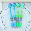 Nuevo Bolígrafo Creativo de Arena Movediza Mini Cuatro Colores Bolígrafo Multicolor Serie de Halloween Suministros de Papelería para Estudiantes Lote
