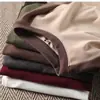 Camiseta térmica de bloques de color para hombre con forro polar de doble cara, camiseta de manga larga, ropa interior térmica elástica de moda para invierno