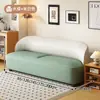 Sofá estreito para apartamentos pequenos, de dois e três lugares, simples e economizador de espaço para salas de estar, lojas de roupas e apartamentos de aluguel, com estofamento em couro de pata de gato