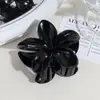 Presilha de Cabelo Flor de Plumeria Personalizada Eletrodepositada Novo Estilo Transfronteiriça para Coque no Topo da Cabeça, Acessório de Cabelo Pinça Tubarão em Forma de Flor Atacado