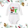 Ropa navideña de otoño e invierno para recién nacido, mameluco de manga larga con caricatura de ciervo navideño, funda para bebé