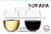 Copo de vinho tinto de plástico, copo de vinho de plástico pub europeu e americano PLA degradável imprimível LOGO