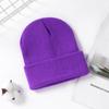 Amazon sombrero de lana de color liso con placa de luz para niños de 3 a 8 años sombrero de punto para niños otoño e invierno sombrero rojo para bebé