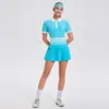 Roupa Esportiva Nova de Verão Transfronteiriça Tops Femininos Golfe Badminton Uniformes Camisetas Efeito Emagrecedor Respirável Fitness