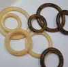 Anel amarelo frontal totalmente transparente flor de café acessórios de resina atacado direto da fábrica em estoque círculo de fivela para maiô