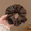 Scrunchie floral multicamadas estilo coreano, elástico de cabelo de alta qualidade, corda para coque estilo preguiçoso, acessório de cabelo elástico