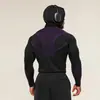 Camisa esportiva de manga comprida masculina GYMSHARK/ONYX5, com zíper parcial, justa, de secagem rápida, respirável, em estoque na fábrica, transfronteiriça