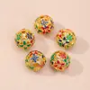 Acessórios de Contas de Lótus Nuvem Auspiciosa Recortados com Óleo Cloisonné Acessórios de Joias para Pulseira Colar DIY Feito à Mão