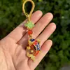 Chaveiro de Cobre Estilo Chinês Peixe Koi de Alta Qualidade, Amuleto da Sorte, Pingente para Celular, Gancho para Bolsa