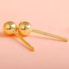Plata S925 Chapada en Oro con Cuentas Ajustables de Silicona Colgantes para Posicionamiento Pasador de Oreja Material para Pendientes DIY Hechos a Mano Accesorios para Pendientes