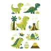 Tatuagens Adesivas Luminous Coloridas de Dinossauro da Floresta à Prova d'Água e Suor de Longa Duração Desenho Animado Fofo e Interessante Maquiagem para Braço de Crianças, Homens e Mulheres