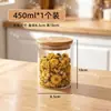 Frasco sellado de vidrio, recipiente doméstico de grado alimenticio para té, frasco de almacenamiento a prueba de humedad para granos y bocadillos, botella de almacenamiento vacía transparente