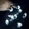 Colar Luminoso LED de Nove Cabeças para Halloween Festa de Halloween Colar de Fio Piscante Pingente de Halloween