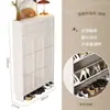 Armário de sapatos ultrafino estilo creme para entrada de casa, armário de hall de entrada com porta basculante e sapateira simples de grande capacidade integrada