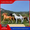 Grande FRP escultura do cavalo jardim ao ar livre espaço verde paisagem decoração animal simulação resina escultura do grupo de cavalos