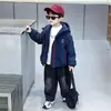 Ropa de Invierno para Niños Chaqueta con Felpa Estilo Coreano Traje de Esquí Engrosado para Niños Sudadera con Capucha Ropa de Invierno para Niños Pequeños Comercio Exterior