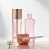 Ventas Directas de Fábrica Botella Redonda Recta de 30ml Base de Maquillaje Corrector Botella Cosmética Líquida Crema Protectora Materiales de Empaque para Cuidado de la Piel Venta al por Mayor