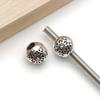 Cuentas antiguas de aleación de plata con agujero grande, pulsera con cuentas, colgante de calavera, búho, tai chi, cuentas sueltas, cuentas DIY, accesorios de joyería