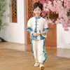 Traje Étnico de Primavera y Otoño para Niños Hanfu Nuevo Traje Tang Chino para Niños Disfraz Tradicional Chino Mejorado para Actuación de Niños