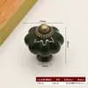Cor Abóbora Cerâmica Punho Estilo Americano Retro Armário Porta Roupeiro Armário Gaveta Móveis Bronze Punho Único Furo