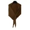 Chal Triangular de Mezcla de Lana para Otoño e Invierno para Mujer, Agradable a la Piel, Moderno, Versátil, Bufanda Tejida de Color Sólido, Accesorio Elegante y con Estilo