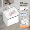 Blanco Brillante Acero Inoxidable Nido de Abeja Aluminio Impermeable Mesa de Lavabo para Baño Lavabo Cerámico Todo en Uno Gabinete de Baño