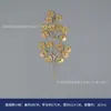 Material Flor Dourada Plástico Artificial Flor Dourada de Véspera de Ano Novo Balde de Bênção para Quarto de Casamento Arranjo de Flores Adereços de Decoração para Atmosfera de Natal e Ano Novo