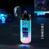 Encendedor de doble arco para exteriores a prueba de agua y viento con carcasa transparente y pantalla de nivel de batería, encendedor electrónico USB para cigarrillos, venta al por mayor desde el fabricante