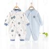 Mono de bebé primavera y otoño de algodón puro de manga larga para otoño e invierno, pijama de bebé para recién nacido.