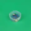 Caja cuadrada de plástico transparente para aparejos de pesca, señuelos artificiales, almacenamiento de arte de uñas, transparente con tapa, piezas de ferretería y caja de exhibición de figuras