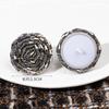 Botón de Perlas Hecho a Mano Estilo DIY Chanel Abrigo Cortavientos Vestido Abrigo Hebilla Decorativa Accesorios de Piel