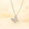 Exquisito collar de mariposa 925 para mujer, popular en redes sociales, estilo frío ins, simple, elegante, de alta gama, cadena para clavícula