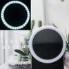 Lâmpada de celular de proteção ambiental total carregamento USB redonda rk12 lâmpada de preenchimento para selfie de beleza de celular pode imprimir LOGOTIPO